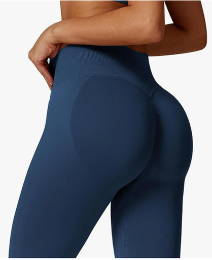 [56368] Tights Ladies Seamless Long Navy Large