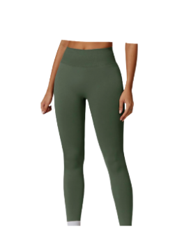 [63821] Tights Ladies Seamless Long Green Large