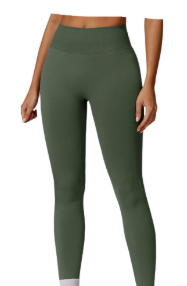 [63821] Tights Ladies Seamless Long Green Large