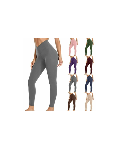 [8324] Ladies Yoga Pants High Waistband Large