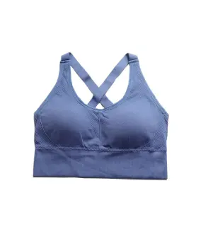 [9062] Sports Bra Padded Sky Blue Large
