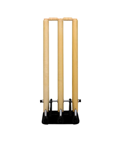 [6326] Cricket GN Wooden Stumps Retractable Set of 3x Stumps, 2x Bails