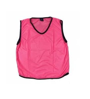 [6038] Training Bibs Flou Pink Adult Small 10pk