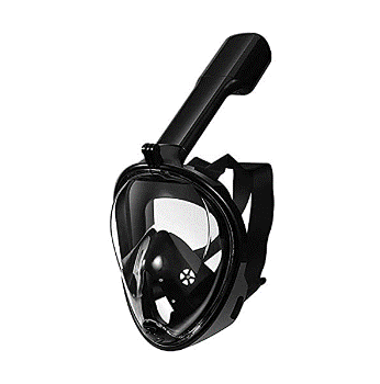 [10757] Full Mask Snorkel Set Black S/M  