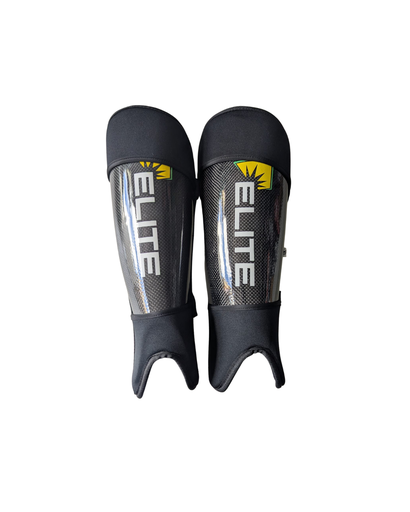 [2701] Hockey Shin Guards Elite Black Small 