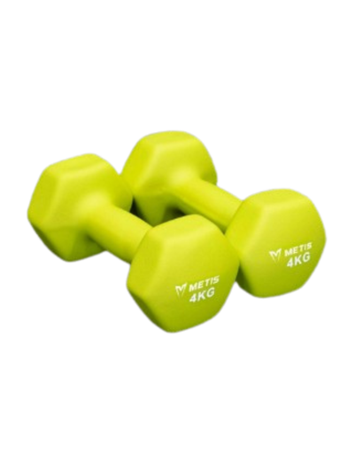 [115282] Dumbbells Metis Neoprene Hex 4kg|8.8lbs (Pair)  