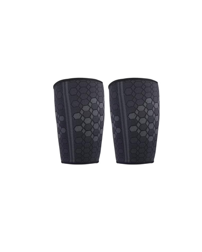 [5894] Compression Thigh Sleeve Black Large Pair  