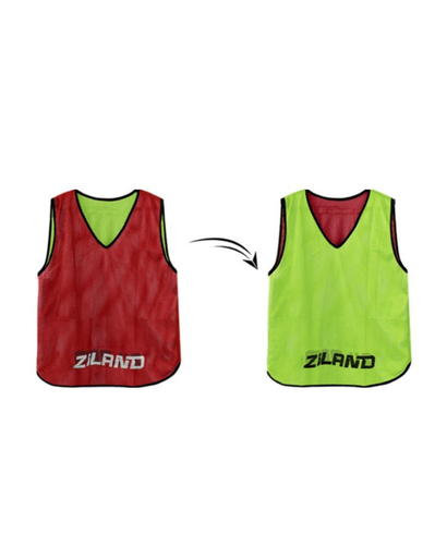 [3719] Training Bibs Reversible Green|Red Adult 10pk Small