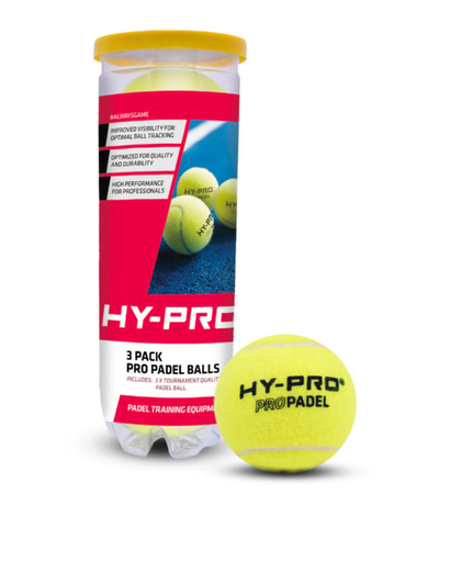 [7220] Padel Tennis Ball Hy-Pro Team Pack of 3 