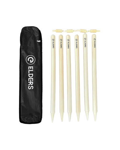 [39011] Cricket Wooden Stumps Elders County 6 Stumps & 4 Bails 