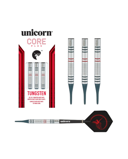 [578321] Unicorn Core Plus Soft Tip Dart - 18g  Set of 3
