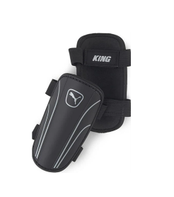 [32921] FB Shin Guards Puma King Strap Black|White Large