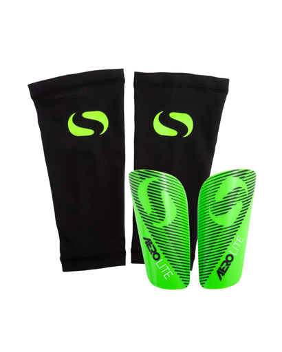 [43112] FB Shin Guards Sondico Aerolite Green|Black Medium