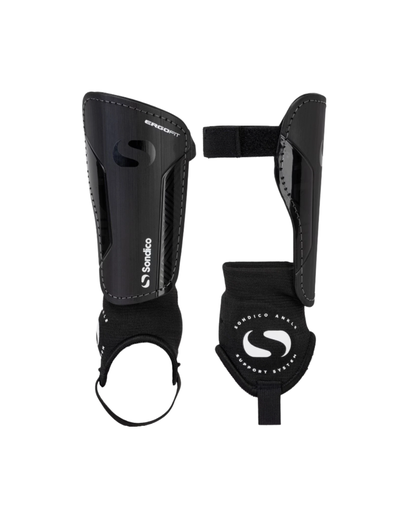 [12653] FB Shin Guards Sondico Flair Ankle Black Adult Large