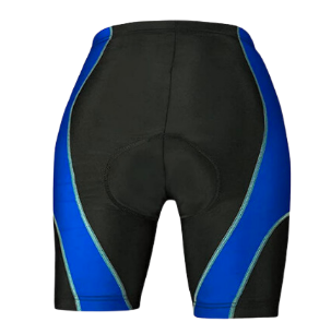 [672991] Cycling Shorts Padded Black|Blue Large