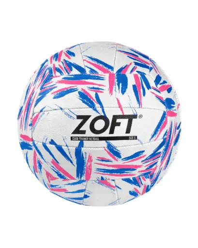 [7303] Netball Zoft Club Pink|Blue Size 4  