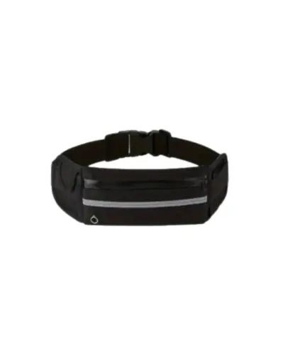 [28863] Sports Waist Bag Black Large