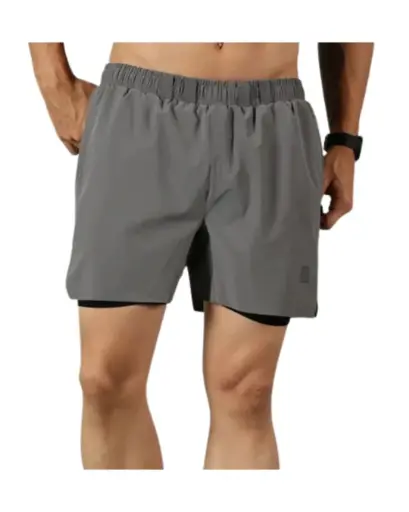 [48002] Men's Shorts with Tights Grey XLarge  